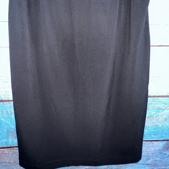 Cache Belted Dress 6 Black Sheath Button Design Sleeveless Gold Formal Office - Picture 5 of 11